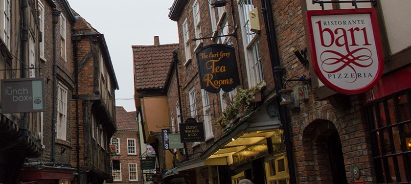 Photo of York shopping street.