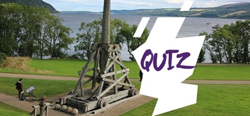 Photo of a trebuchet.
