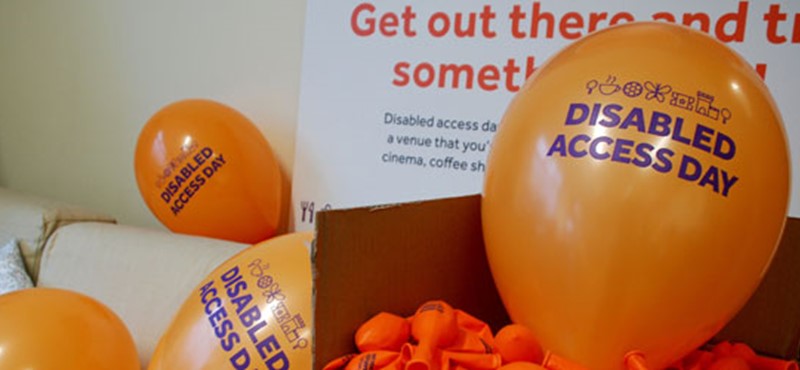 A photo of the promotional material for Disabled Access Day.