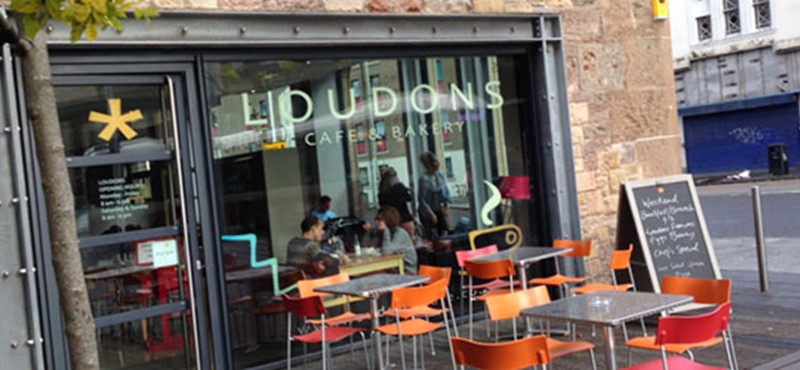 A photo of a cafe.